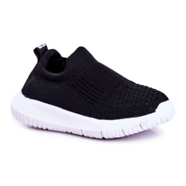 Apawwa Sport Barnskor Slip-On Black Eltros svart