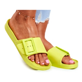 Dam Tofflor Big Star med grönt spänne FF274A390