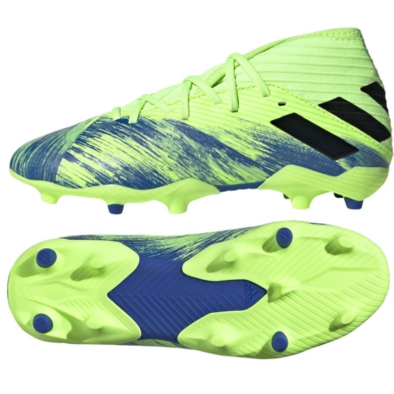 Adidas Nemziz 19.3 Fg Jr FV4002 fotbollsskor mångfärgad grön