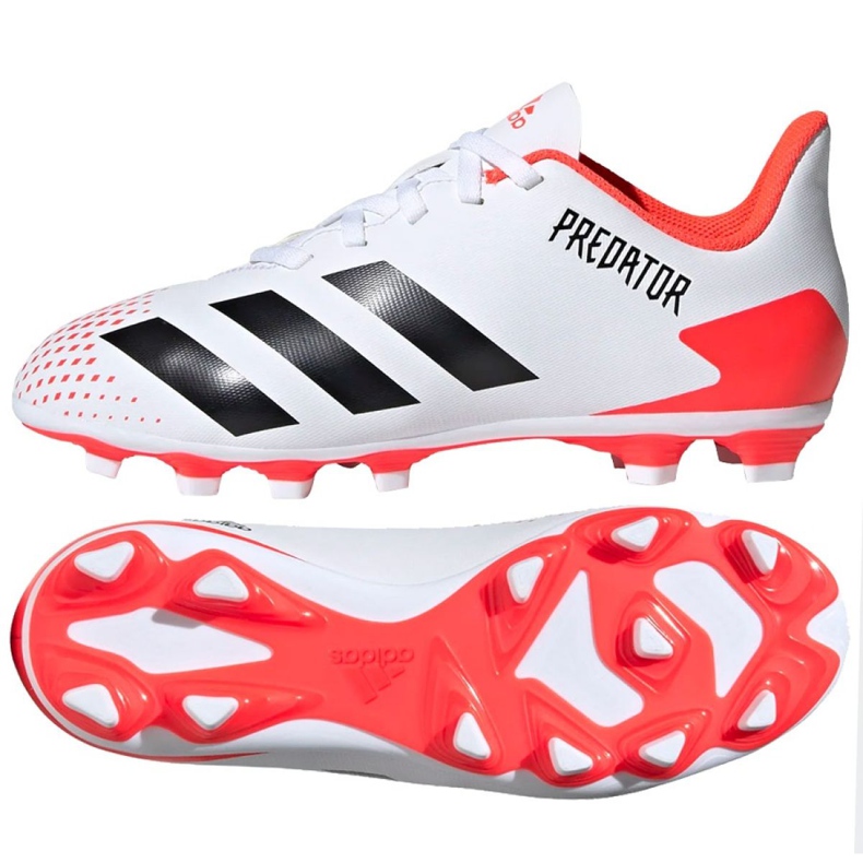 Adidas Predator 20.4 FxG Jr EG0932 fotbollsskor mångfärgad vit