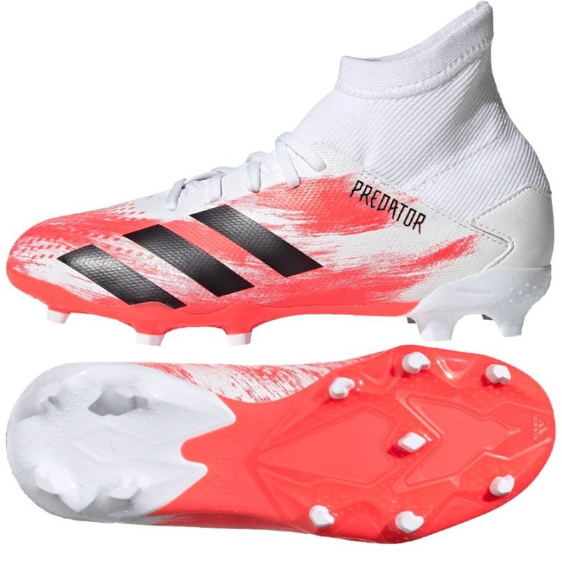 Adidas Predator 20.3 Fg Jr EG0927 fotbollsskor mångfärgad vit
