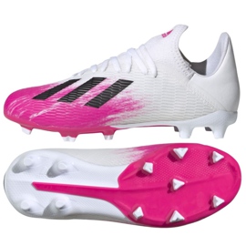 Adidas X 19.3 Fg Jr EG7150 fotbollsskor mångfärgad vit