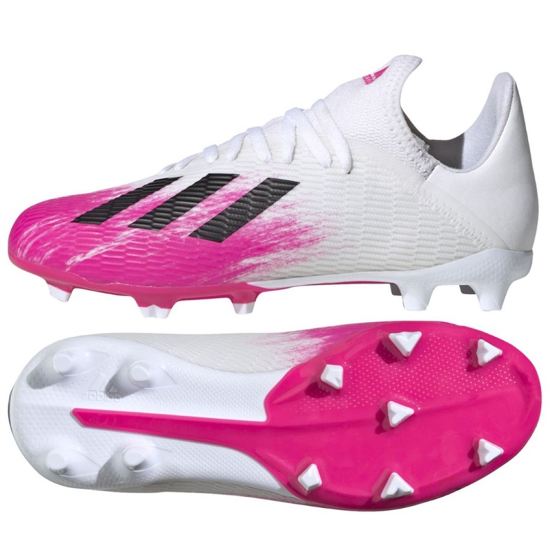Adidas X 19.3 Fg Jr EG7150 fotbollsskor mångfärgad vit