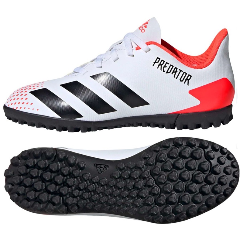 Adidas Predator 20.4 FxG Jr EG0933 fotbollsskor mångfärgad vit