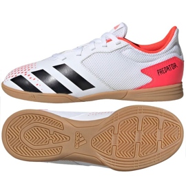 Inomhusskor adidas Predator 20.4 In Sala Jr EG0930 mångfärgad vit