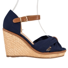 SHELOVET Sandaler med hög klack blå