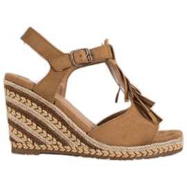 Small Swan Mocka kilar med fransar brun