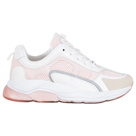 Via Giulia  Sneakers Med Glitter Mode vit rosa