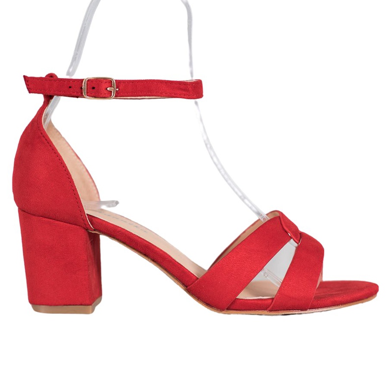 Mannika Sandaler i mocka röd