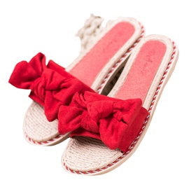 Anesia Paris Snygga mocka tofflor röd