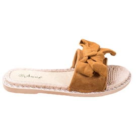 Anesia Paris Snygga mocka tofflor brun