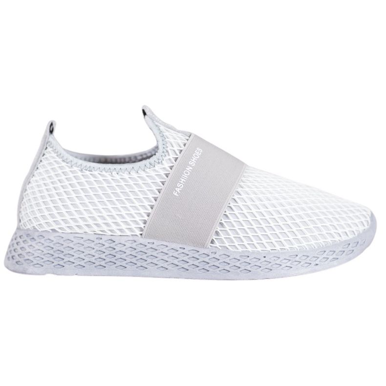 SHELOVET Slip-on sneakers med mesh grå