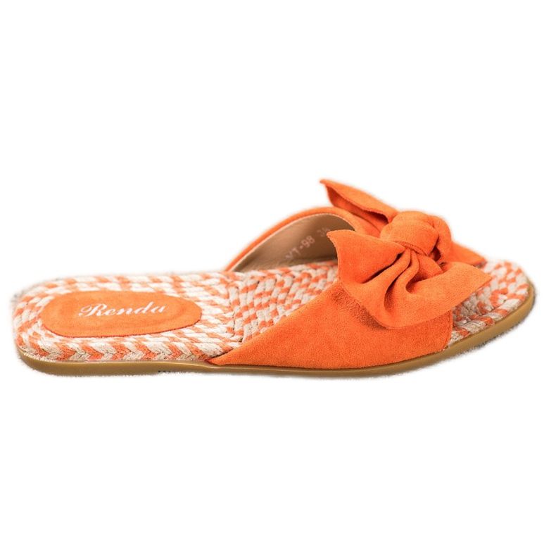 Renda Eleganta tofflor med rosett orange