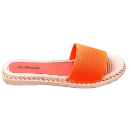 Renda Textila orange tofflor