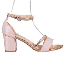 Mannika Eleganta sandaler med glitter gul