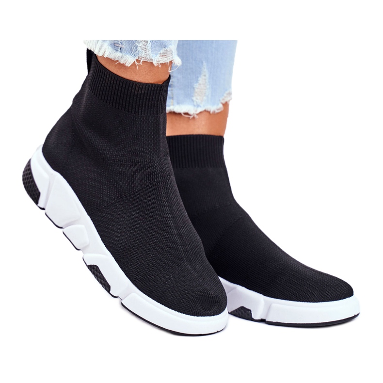 Kvinnors sportskor High Sock Black Time To Rock svart