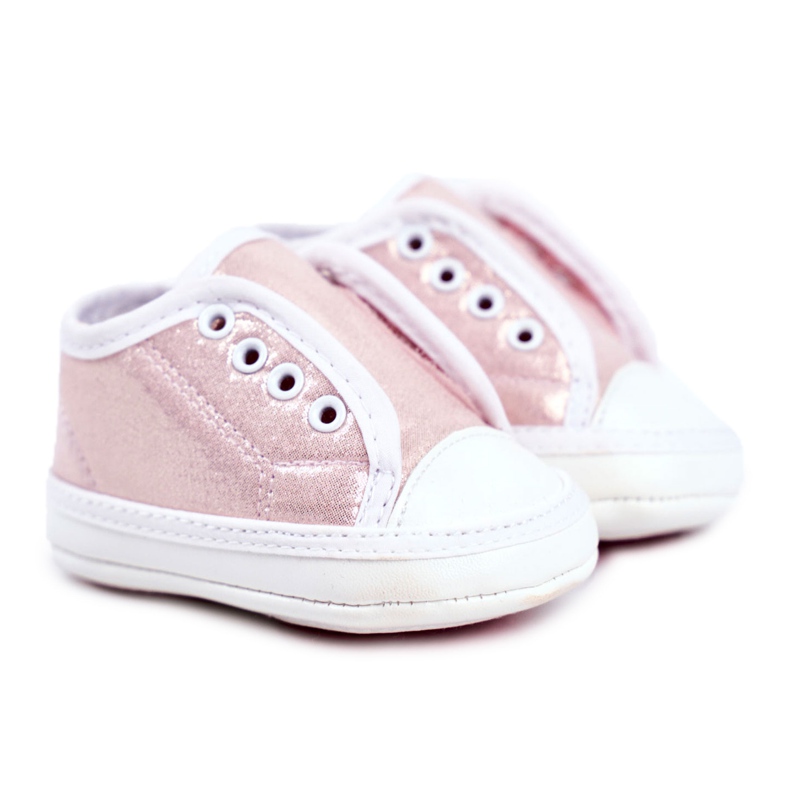 Apawwa Barns sneakers kardborreband med Brocade dop Pink Milley rosa