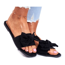 Malaysia tofflor för kvinnor med svarta rosetter