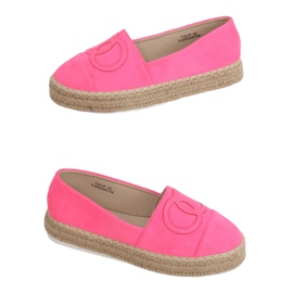 Neon espadriller T341P Fluorescerande rosa för kvinnor