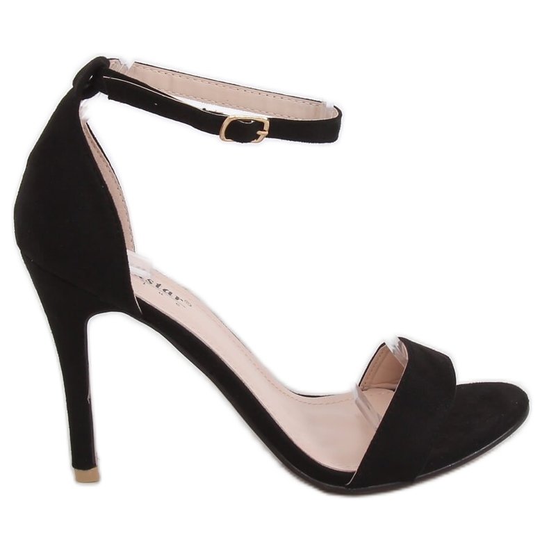 Svarta GG-86P Svarta sandaler på en nål