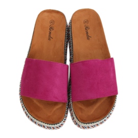 Viola tofflor för kvinnor BQ-50 Rose Red violett