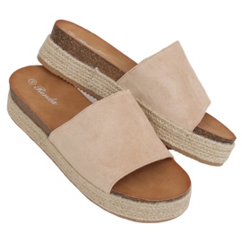 Beige espadrilles tofflor 10-215 Beige