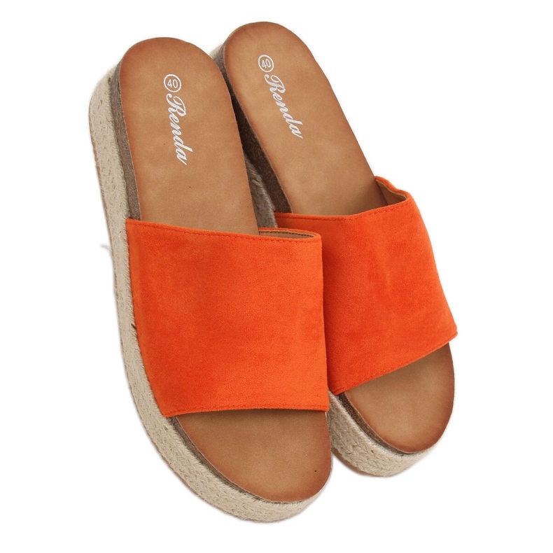 Orange espadrilles tofflor 10-215 Orange