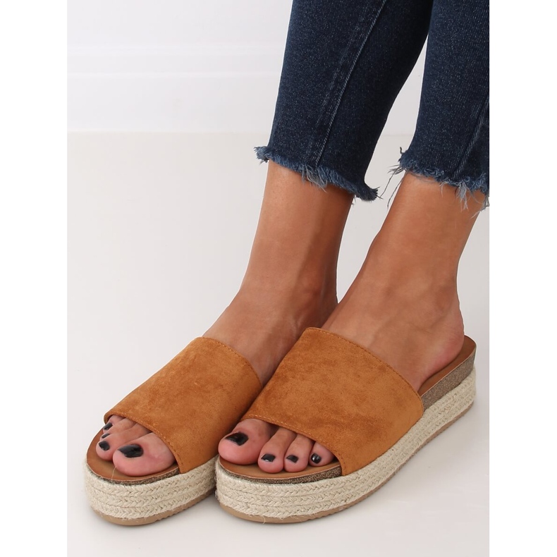 Tofflor espadrilles camel 10-215 Camel brun