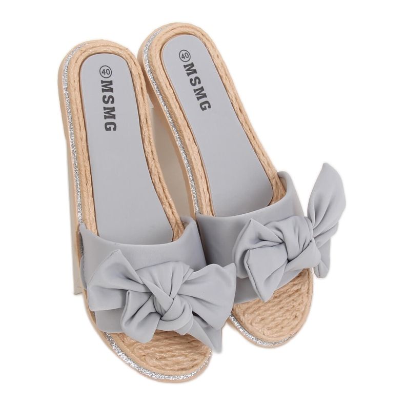 Grå Dam grå tofflor WS9020 Ljusgrå