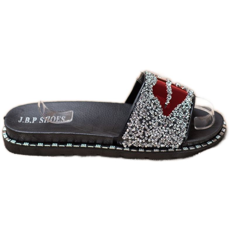 SHELOVET Silver tofflor med ansökan grå