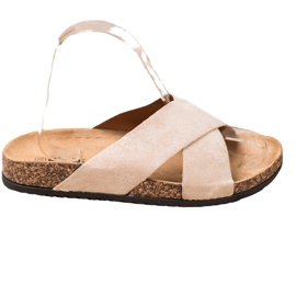 Nio Nio Casual tofflor på plattformen beige