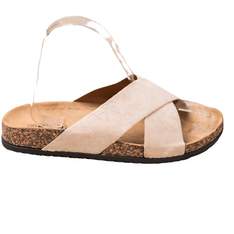 Nio Nio Casual tofflor på plattformen beige