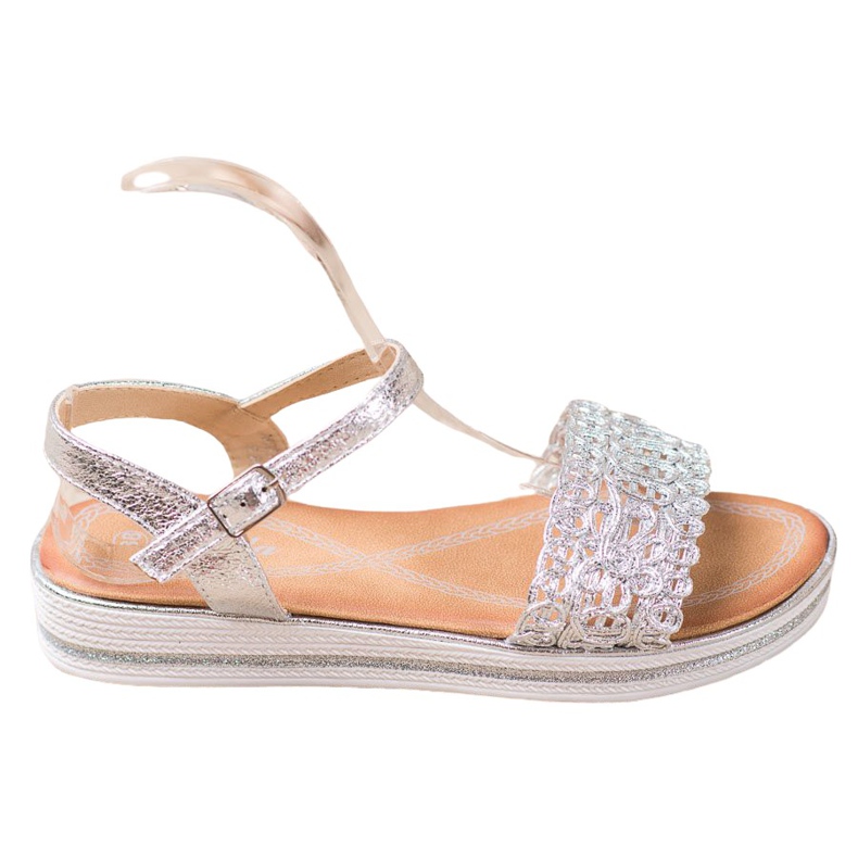 Renda Sandaler på plattformen grå