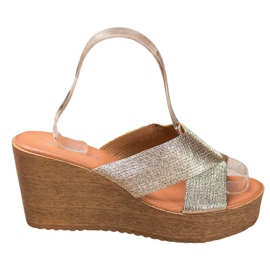 Renda Lätta guldkile tofflor gyllene