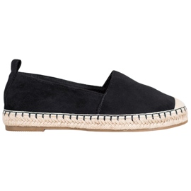 Anesia Paris Bekväma mocka espadriller svart