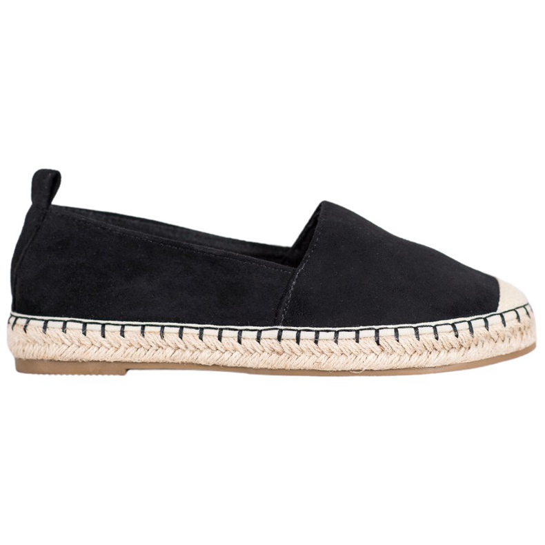 Anesia Paris Bekväma mocka espadriller svart