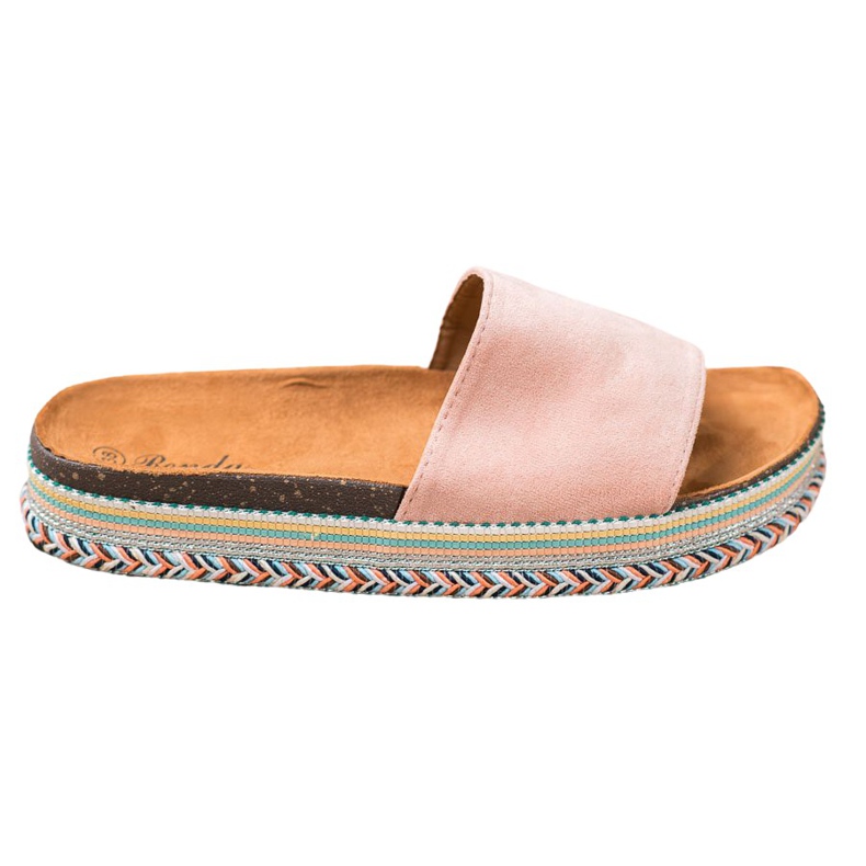 Renda Tofflor På Plattformen rosa