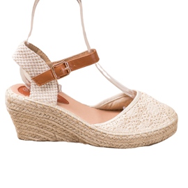 Renda Espadrilles med spänne brun