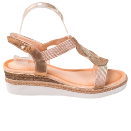 Diamantique Sandaler i kilklack gyllene