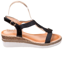 Diamantique Sandaler i kilklack svart