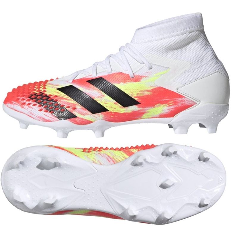 Adidas Predator Dracon 20.1 Fg Jr EG1608 fotbollsskor mångfärgad vit