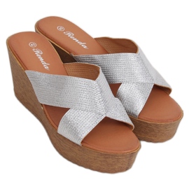 Silverkile tofflor 10-235 Silver grå