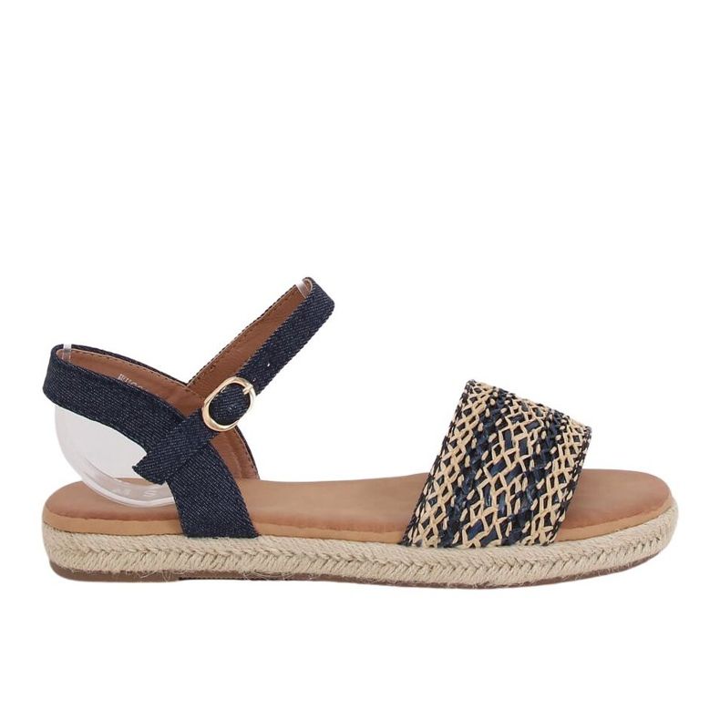 Sandaler för kvinnor espadrilles marinblå WH933 Denim Blue