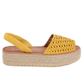Sandaler, espadriller, honung WH931 Gul