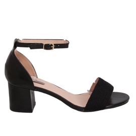 Svarta högklackade sandaler 8160 Svart