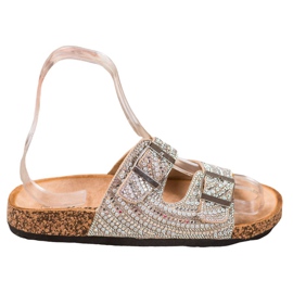 Bona Snygga tofflor med spänne gyllene