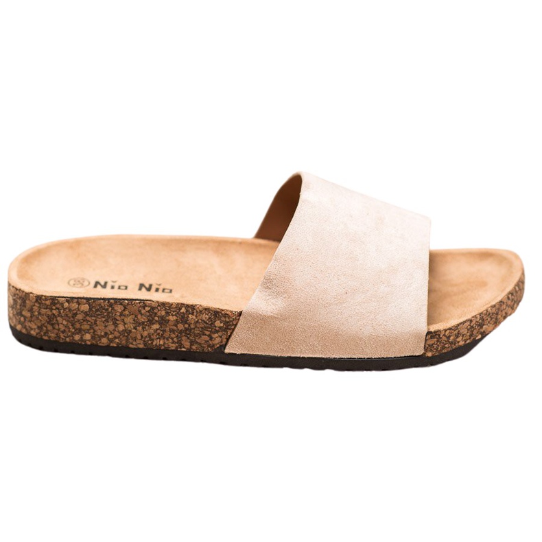 Nio Nio Klassiska tofflor på plattformen brun