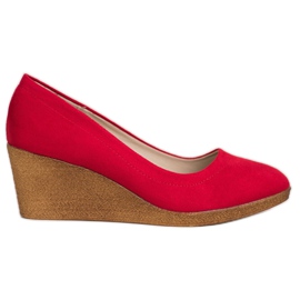 Goodin Mocka pumpar i mocka röd