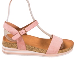 Renda Casual sandaler i mocka rosa