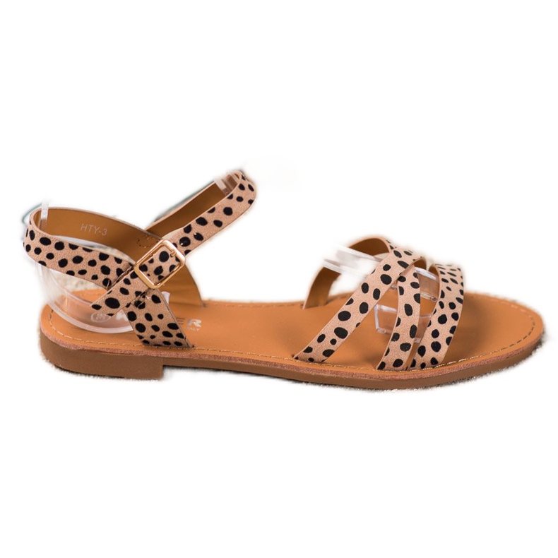 SHELOVET Sandaler På En Platt Klack beige